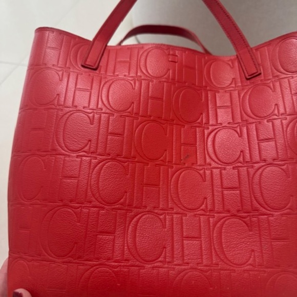 Genuine RED Carolina Herrera Matryoshka Locked M – Medium Handbag - Picture 9 of 13